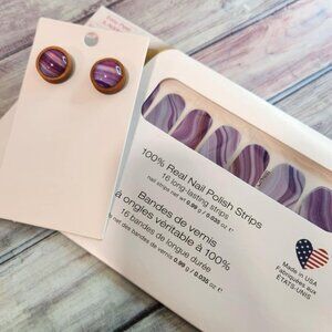 Color Street Purple Press On Nail Design